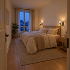 Applique murale Tiffany Fleur Lavande dans une chambre entière