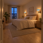 Applique murale Tiffany Saphir dans une chambre entière